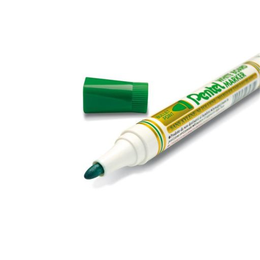 Táblamarker, 2 mm, kúpos hegy, PENTEL, zöld