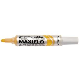   Táblamarker, 2,5 mm, kúpos, PENTEL "Maxiflo MWL5M", sárga