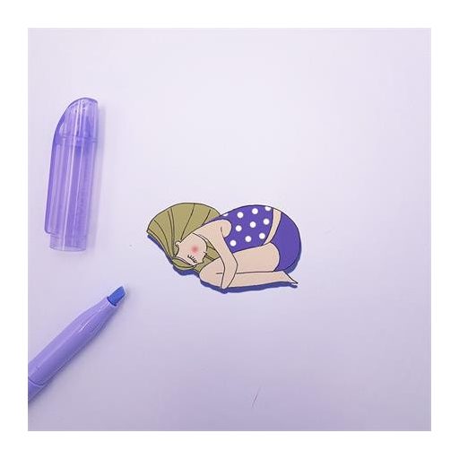 Szövegkiemelő, 1-3,3 mm, törölhető, PILOT "Frixion Light Soft", pasztell-lila