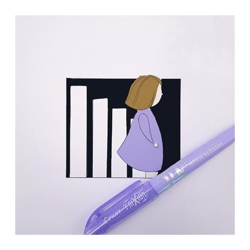 Szövegkiemelő, 1-3,3 mm, törölhető, PILOT "Frixion Light Soft", pasztell-lila