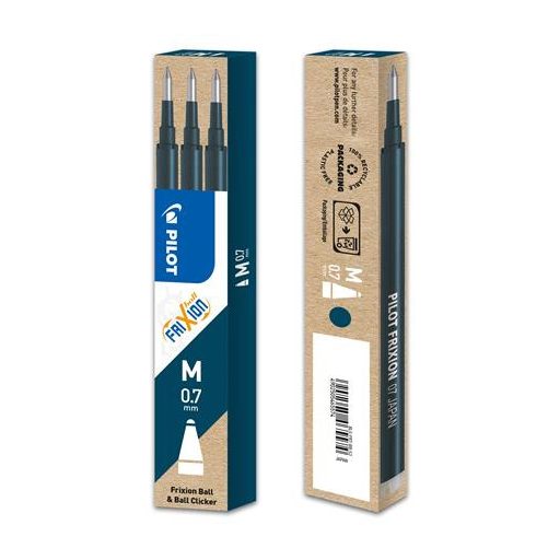 Rollertoll betét, 0,35 mm, törölhető, PILOT "Frixion Ball/Clicker", sötétkék