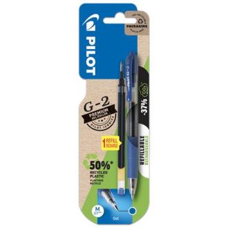   Zseléstoll, 0,32 mm, nyomógombos, PILOT "G-2", kék + betét