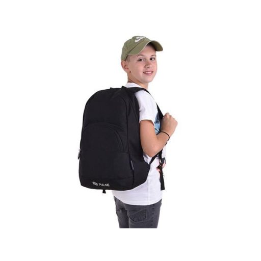 Hátizsák, notebook tartóval, PULSE "Solo Black", fekete
