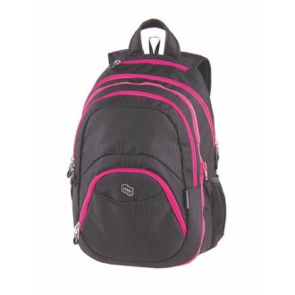   Hátizsák, 2in1, notebook tartóval és audió csatlakozóval, PULSE "Teens", pink-fekete