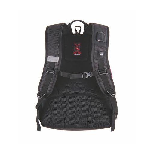 Hátizsák, 2in1, notebook tartóval és audió csatlakozóval, PULSE "Teens", pink-fekete