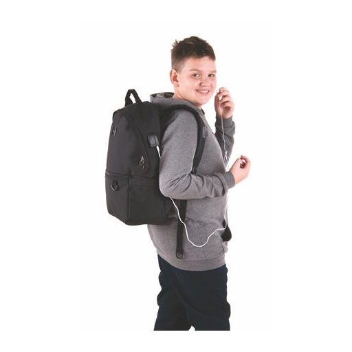 Hátizsák, notebook tartóval, PULSE "Cloud", fekete