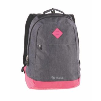  Hátizsák, notebook tartóval, PULSE "Bicolor", szürke-pink