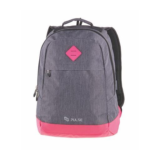 Hátizsák, notebook tartóval, PULSE "Bicolor", szürke-pink
