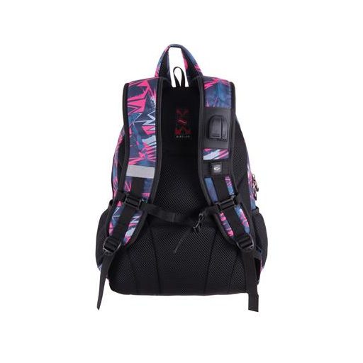 Hátizsák, 2in1, notebook tartóval és audió csatlakozóval, PULSE "Teens Pink Ice"