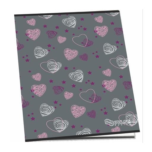 Füzet, tűzött, A5, vonalas, 52 lap, PULSE "Girls"