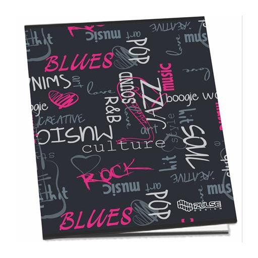 Füzet, tűzött, A5, vonalas, 52 lap, PULSE "Girls"