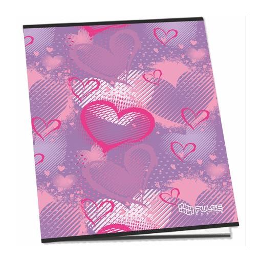 Füzet, tűzött, A4, kockás, 52 lap, PULSE "Girls"