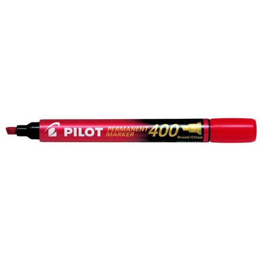 Alkoholos marker, 1,5-4 mm, vágott, PILOT "Permanent Marker 400", piros
