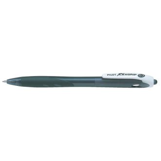   Golyóstoll, 0,22 mm, nyomógombos, PILOT "Rexgrip", fekete