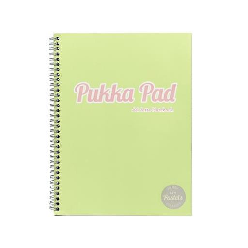 Spirálfüzet, A4, vonalas, 100 lap, PUKKA PAD "Pastel Jotta Pad", vegyes szín