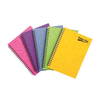   Spirálfüzet, A5, vonalas, 60 lap, PUKKA PAD "Pressboard", vegyes szín