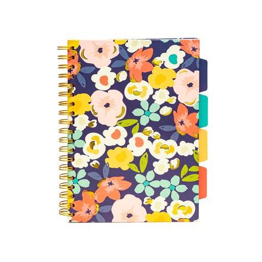 Spirálfüzet, B5, vonalas, 100 lap, PUKKA PAD "Floral Love Project Book", vegyes minta