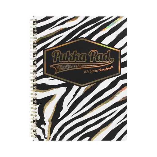 Spirálfüzet, A4+, vonalas, 80 lap, PUKKA PAD "Wild Jotta", vegyes minta