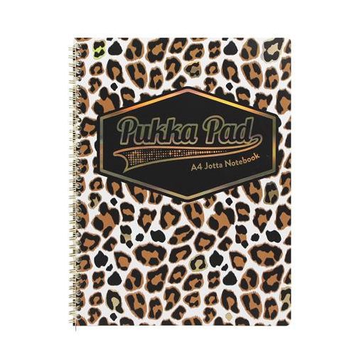 Spirálfüzet, A4+, vonalas, 80 lap, PUKKA PAD "Wild Jotta", vegyes minta