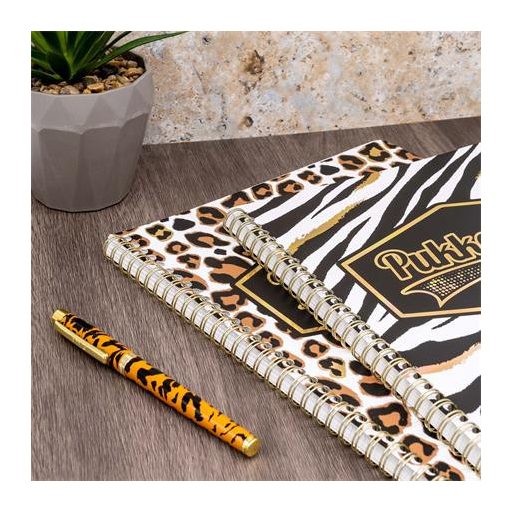 Spirálfüzet, A4+, vonalas, 80 lap, PUKKA PAD "Wild Jotta", vegyes minta