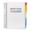 Spirálfüzet, B5, vonalas, 200 lap, PUKKA PADS "White Project Book", fehér