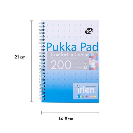 Spirálfüzet, A5, vonalas, 100 lap, PUKKA PAD "Irlen Jotta Turquise"