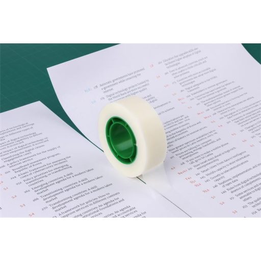 Ragasztószalag, írható, 19 mm x 33 m, APLI "Invisible", átlátszó