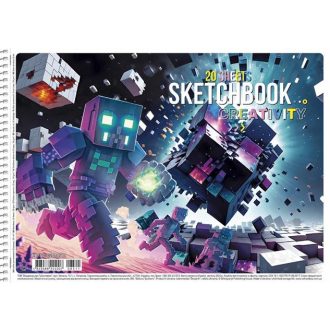   Vázlatfüzet, spirál, A4, 100 g, 20 lap, SHKOLYARYK "Creativity"