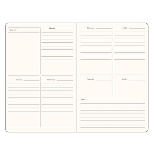 Naptár, tervező, dátum nélküli, A5, vonalas, műbőr borító, SHKOLYARYK "Genius", azúr kék