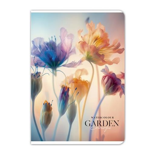 Füzet, tűzött, A4, kockás, 80 lap, SHKOLYARYK "Garden", vegyes