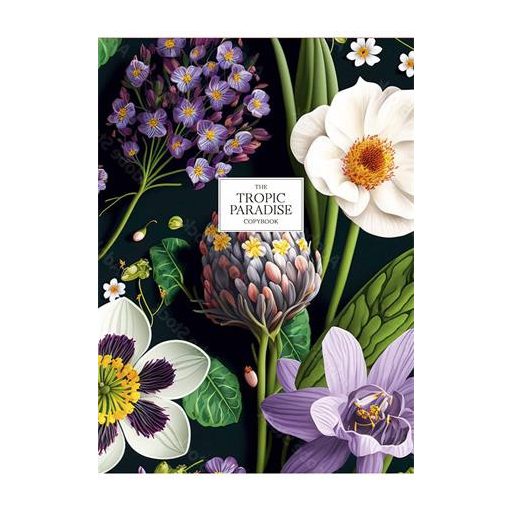 Füzet, tűzött, A5, vonalas, 80 lap, SHKOLYARYK "Tropic Paradise", vegyes