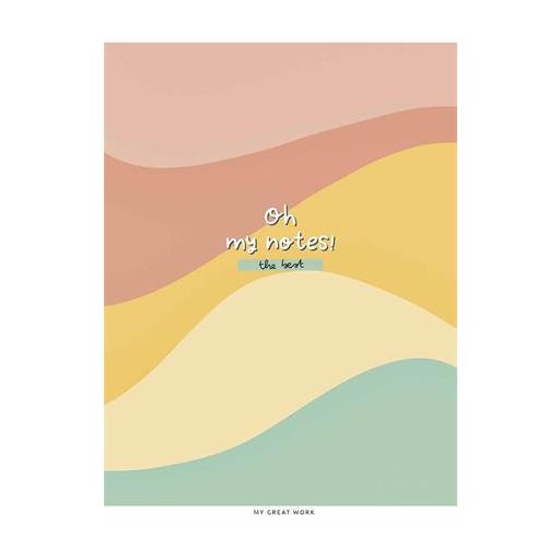 Füzet, tűzött, A5, vonalas, 80 lap, SHKOLYARYK "Oh my notes", vegyes