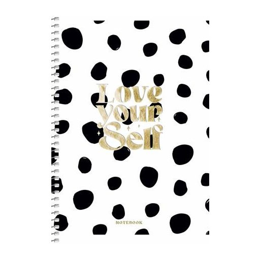 Spirálfüzet, A5, kockás, 80 lap, SHKOLYARYK, színes minták, vegyes