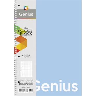   Spirálfüzet, A4, kockás, 80 lap, PP borító, SHKOLYARYK "Genius Pastel", vegyes