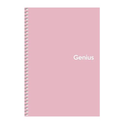 Spirálfüzet, A5, kockás, 80 lap, PP borító, SHKOLYARYK "Genius Pastel", vegyes