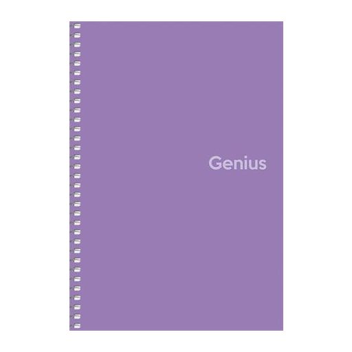 Spirálfüzet, A5, kockás, 80 lap, PP borító, SHKOLYARYK "Genius", vegyes