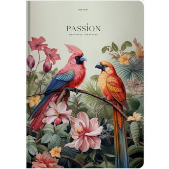   Jegyzetfüzet, A4, vonalas, 80 lap, keményfedeles, SHKOLYARYK "Passion"