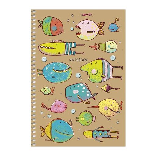 Spirálfüzet, A5, kockás, 96 lap, SHKOLYARYK "Student", vegyes