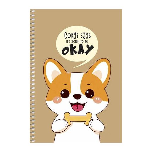 Spirálfüzet, A5, sima, 96 lap, SHKOLYARYK, állatok, vegyes