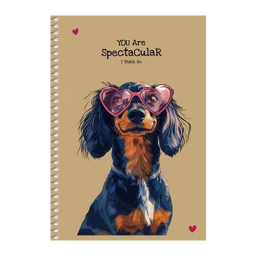 Spirálfüzet, A5, sima, 96 lap, SHKOLYARYK, állatok, vegyes