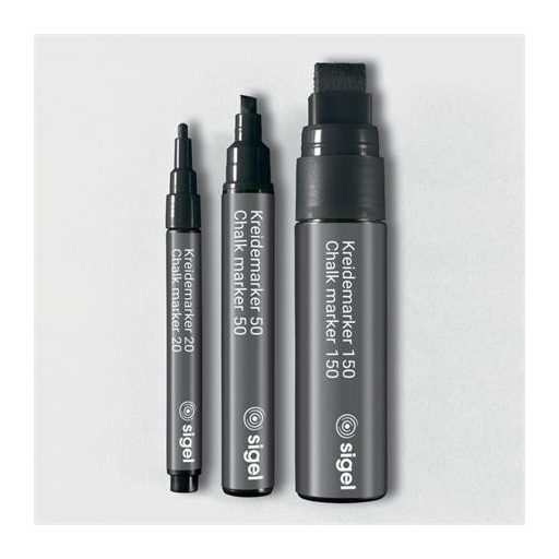 Folyékony krétamarker, kúpos hegy, 1-2 mm SIGEL, fekete