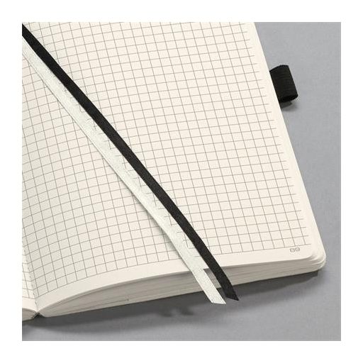 Jegyzetfüzet, exkluzív, A5, kockás, 97 lap, puhafedeles, SIGEL "Conceptum", fekete
