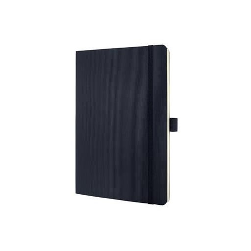 Jegyzetfüzet, exkluzív, A5, kockás, 97 lap, puhafedeles, SIGEL "Conceptum", fekete