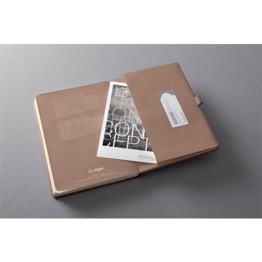 Jegyzetfüzet, exkluzív, A5, vonalas, 97 lap, keményfedeles, SIGEL "Conceptum", pink metál