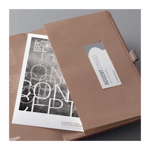 Jegyzetfüzet, exkluzív, A5, vonalas, 97 lap, keményfedeles, SIGEL "Conceptum", pink metál