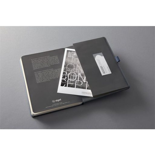 Jegyzetfüzet, exkluzív, A5, vonalas, 97 lap, keményfedeles, SIGEL "Conceptum", szürke metál