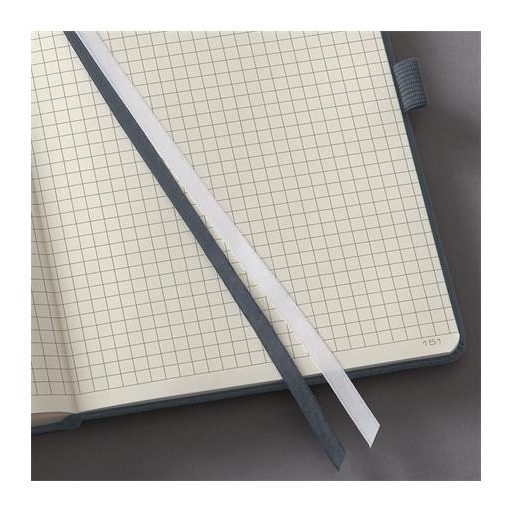 Jegyzetfüzet, exkluzív, A5, kockás, 97 lap, keményfedeles, SIGEL "Conceptum", sötétszürke