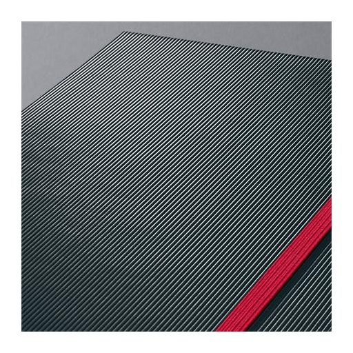 Jegyzetfüzet, exkluzív, A5, vonalas, 97 lap, keményfedeles, SIGEL "Conceptum Red Edition", fekete-piros