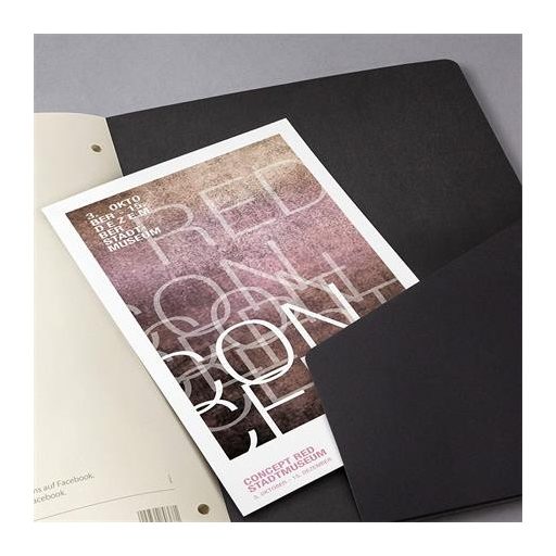 Füzet, exkluzív, A4, vonalas, 60 lap, keményfedeles, SIGEL "Conceptum", fekete