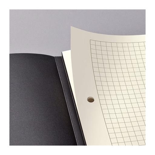 Füzet, exkluzív, A5, kockás, 60 lap, keményfedeles, SIGEL "Conceptum", fekete